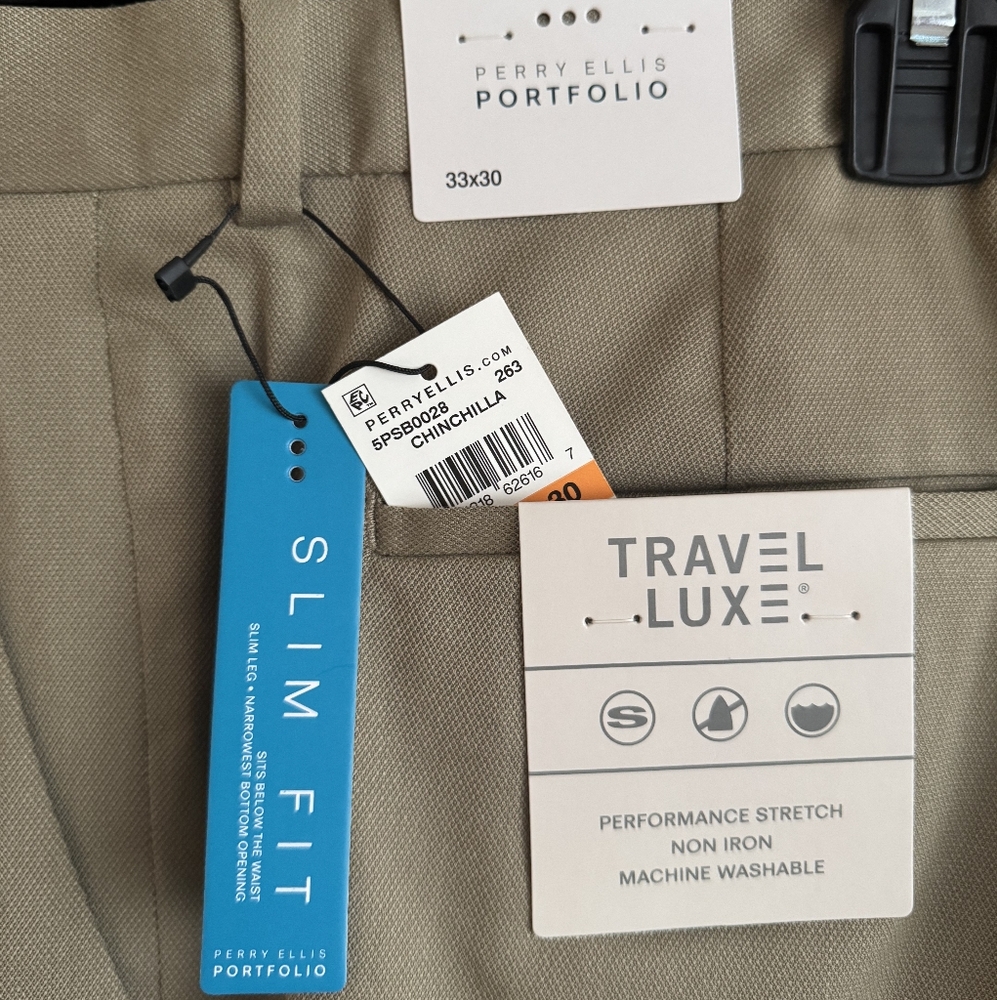 Perry Ellis Portfolio Mens Dress Pants.BRAND NEW w/ TAGS IN ORIGINAL PACKAGING!! - Picture 7 of 8